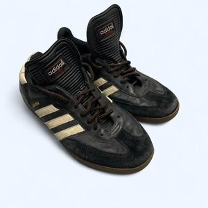 Adidas Samba Black Leather/Suede Sneakers Sz 11